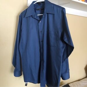 Geoffrey Beene Fitted NWOT Fitted MSzM Blue Collar/Cuffs Very Nice